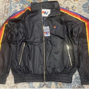 Aviator Nation Men’s 5 stripe Windbreaker Jacket